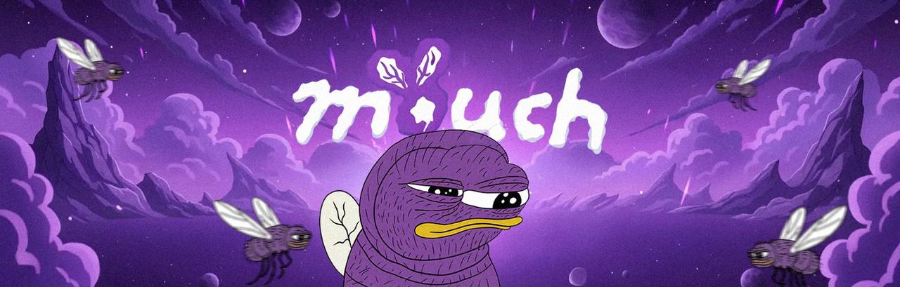 Wide purple Mouch banner artwork.